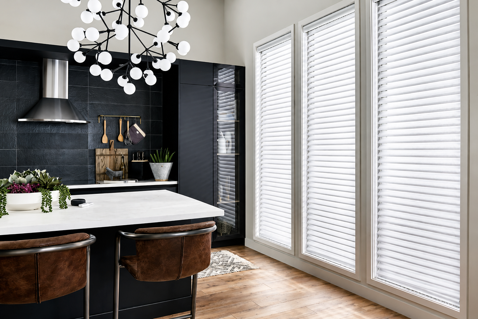 Blinds by Paulson's custom window coverings with soft daylight